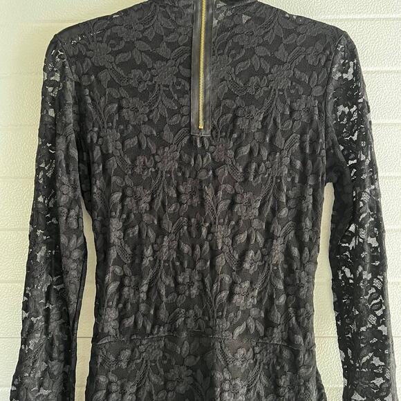 Black lace dress, armpit to armpit is 16”,  XS women's stretchy - Picture 9 of 11